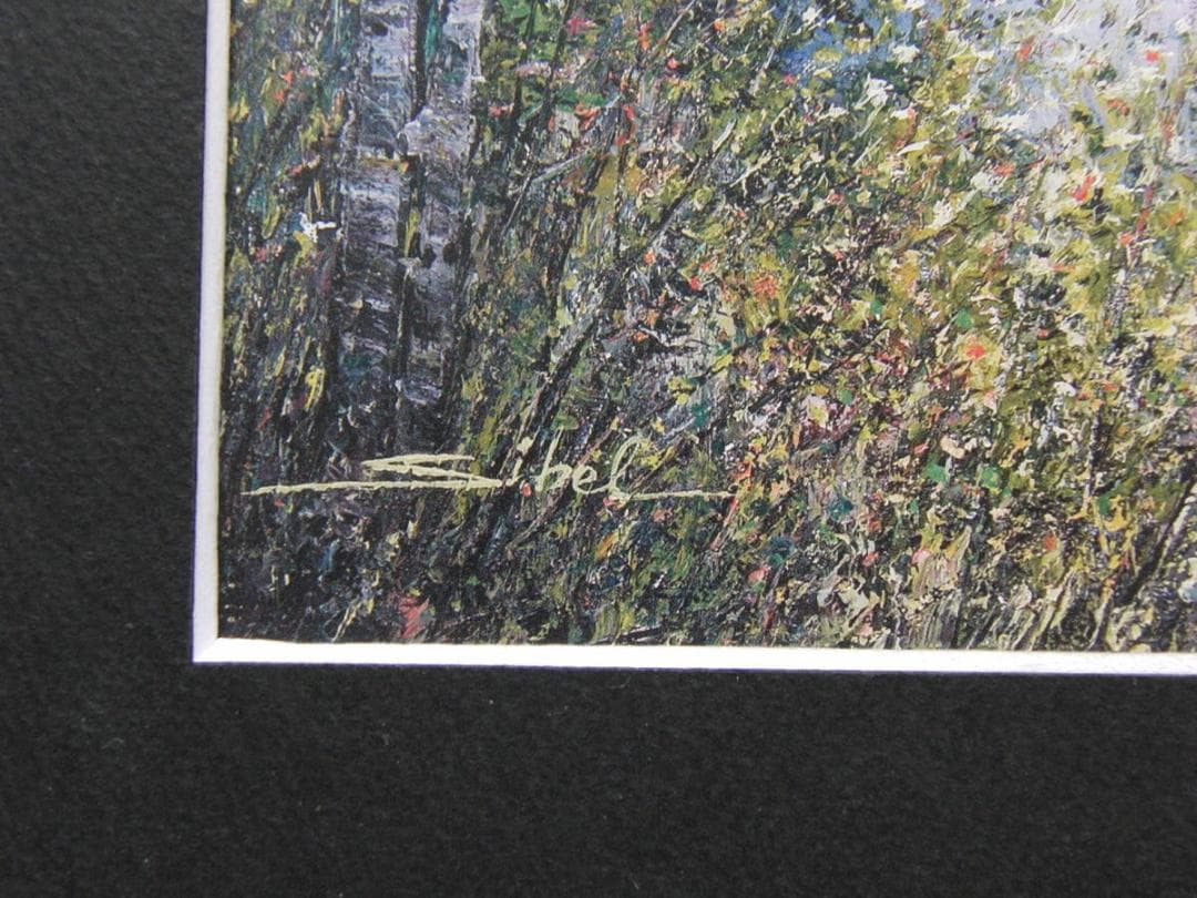 スイベル・ギュレー、【深紅の希望と月】、希少な額装用画集より、状態良好