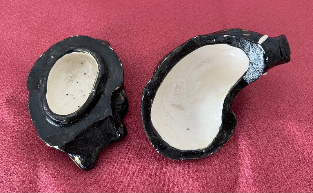 後楽園 残夢軒 御庭焼 三代窯元・坡石 干支 亥香合 箱付き 茶道具