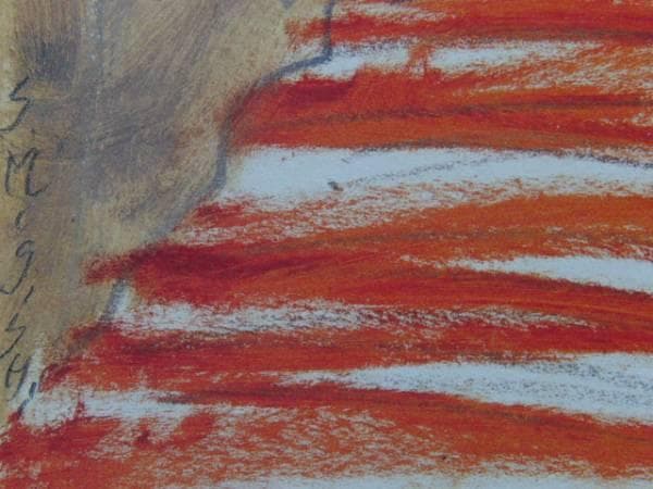 三岸節子、【カーニュの階段】、希少なデッサン・画集画