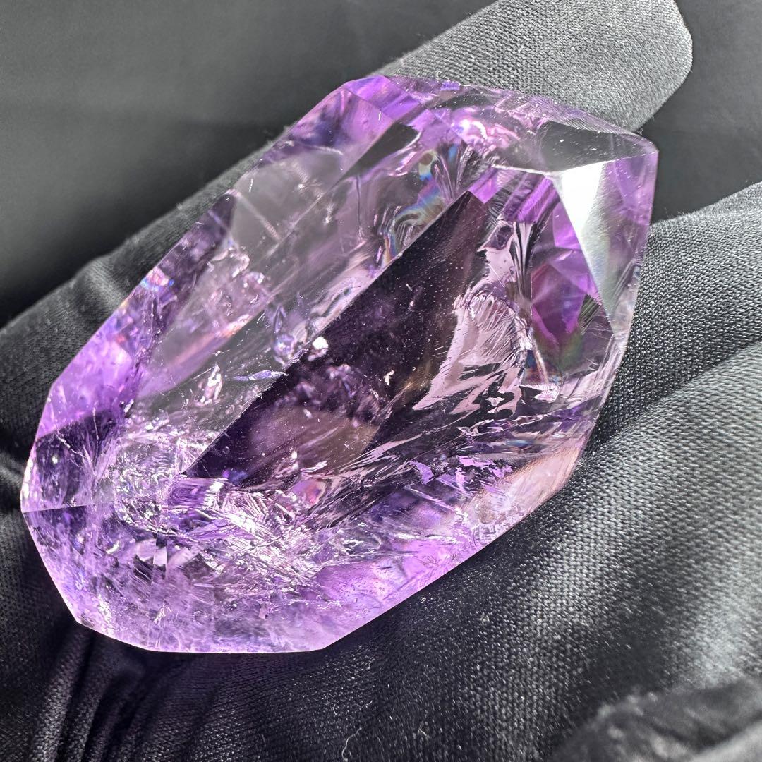 絶品❗️虹入り水晶 ✴︎アイリスクォーツ アメジストフリーフォーム天然石A1079
