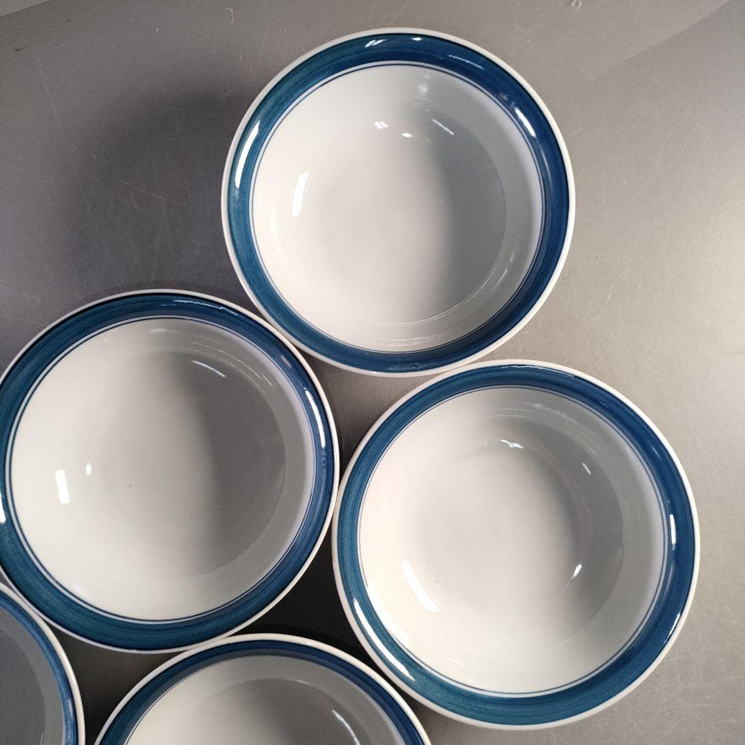 A1316-11/有田焼/源右衛門窯/染付梅鳥紋蓋向付5客/蓋茶碗/懐石道具/