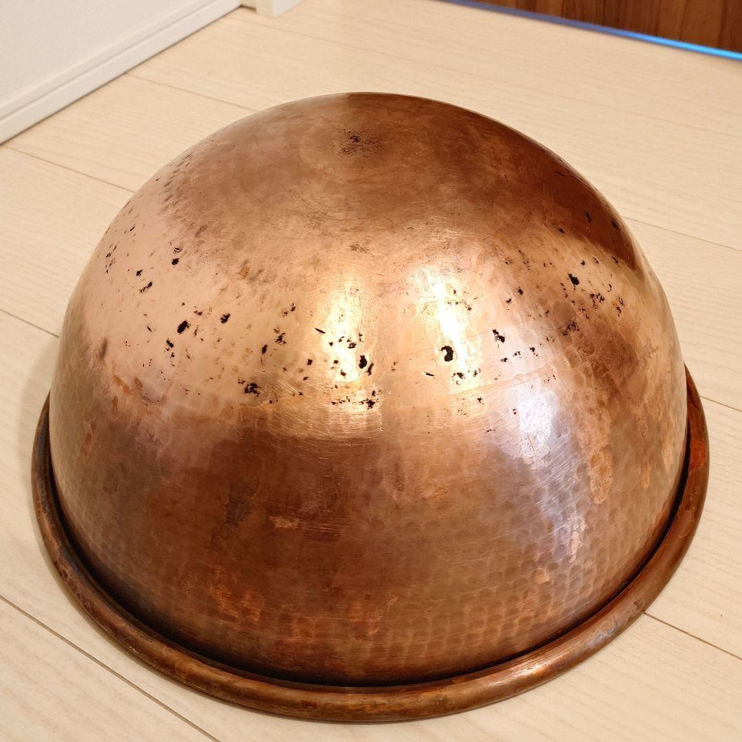 純銅製 特大 大型 さわり鍋 銅鍋 鎚目 37.5cm 送料込み