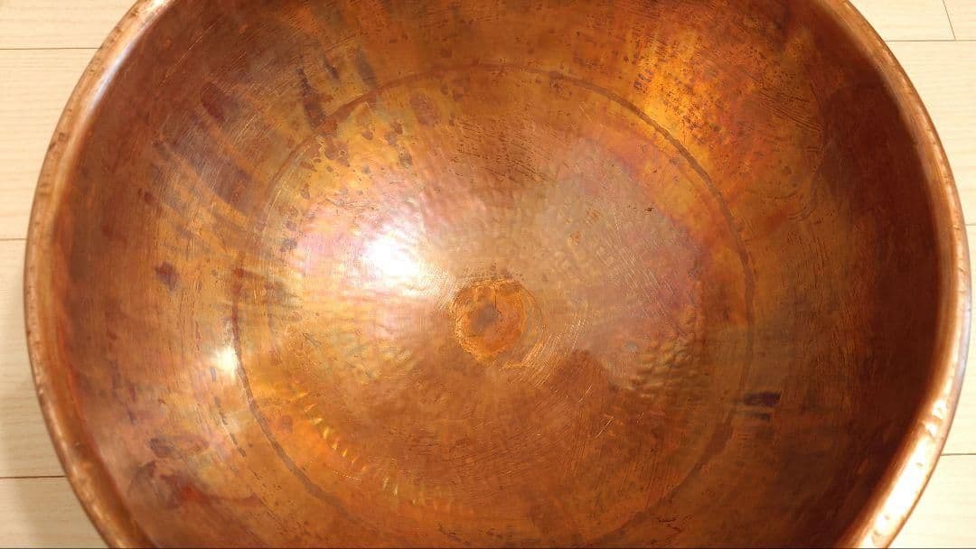 純銅製 特大 大型 さわり鍋 銅鍋 鎚目 37.5cm 送料込み