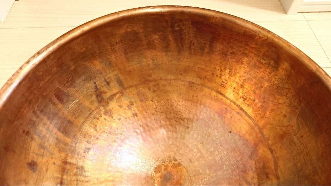 純銅製 特大 大型 さわり鍋 銅鍋 鎚目 37.5cm 送料込み