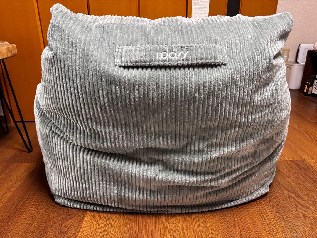 HUGME 1人掛けビーズソファ Mint LOOSY グッション付き