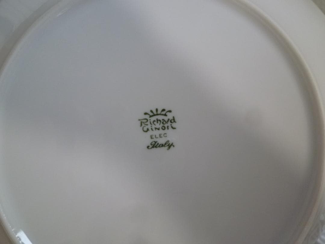 リチャードジノリ ベッキオホワイト 25㎝ プレート、5枚