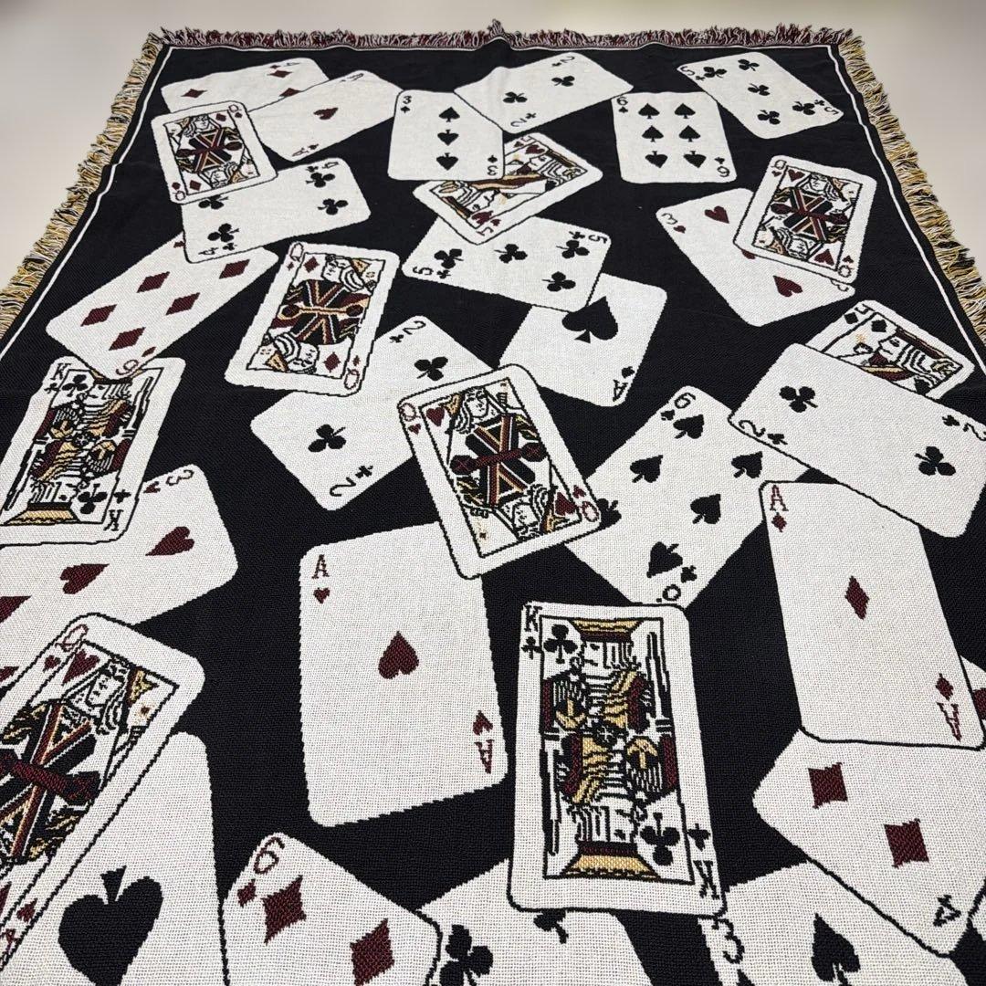 柄 マルチカバー ソファーカバー ヴィンテージラグ180x118 トランプ