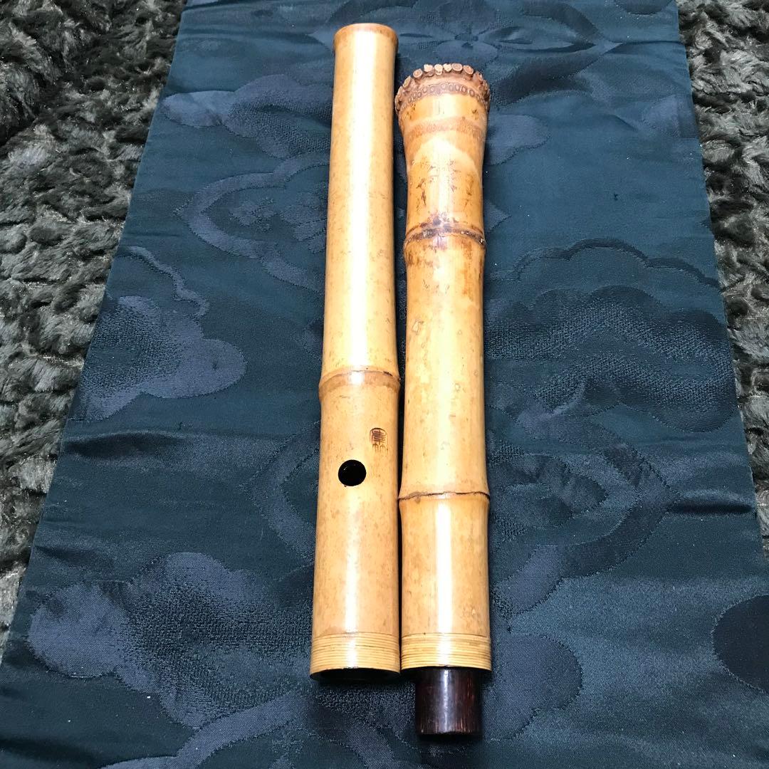 尺八 琴古流 在銘 中継ぎ緩み無し 二尺管 籐巻 【音出し確認済み】