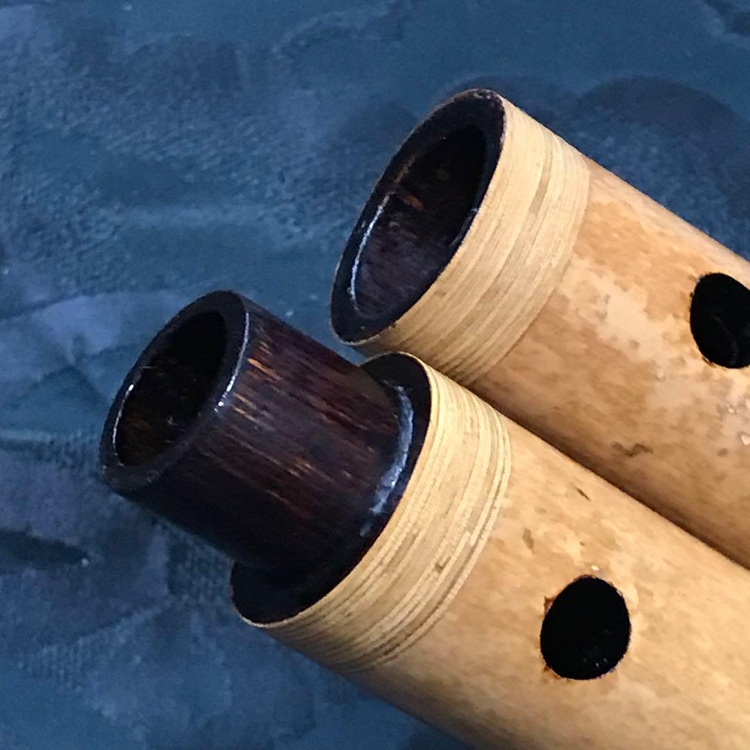 尺八 琴古流 在銘 中継ぎ緩み無し 二尺管 籐巻 【音出し確認済み】