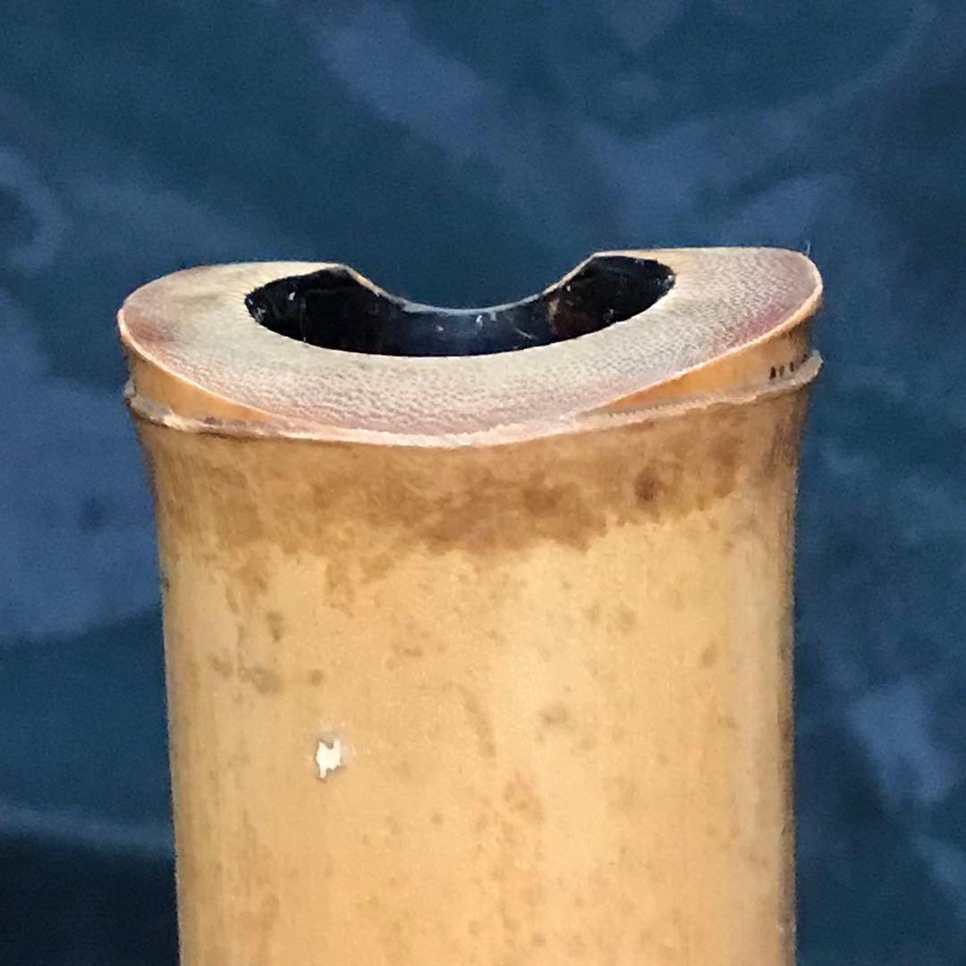 尺八 琴古流 在銘 中継ぎ緩み無し 二尺管 籐巻 【音出し確認済み】