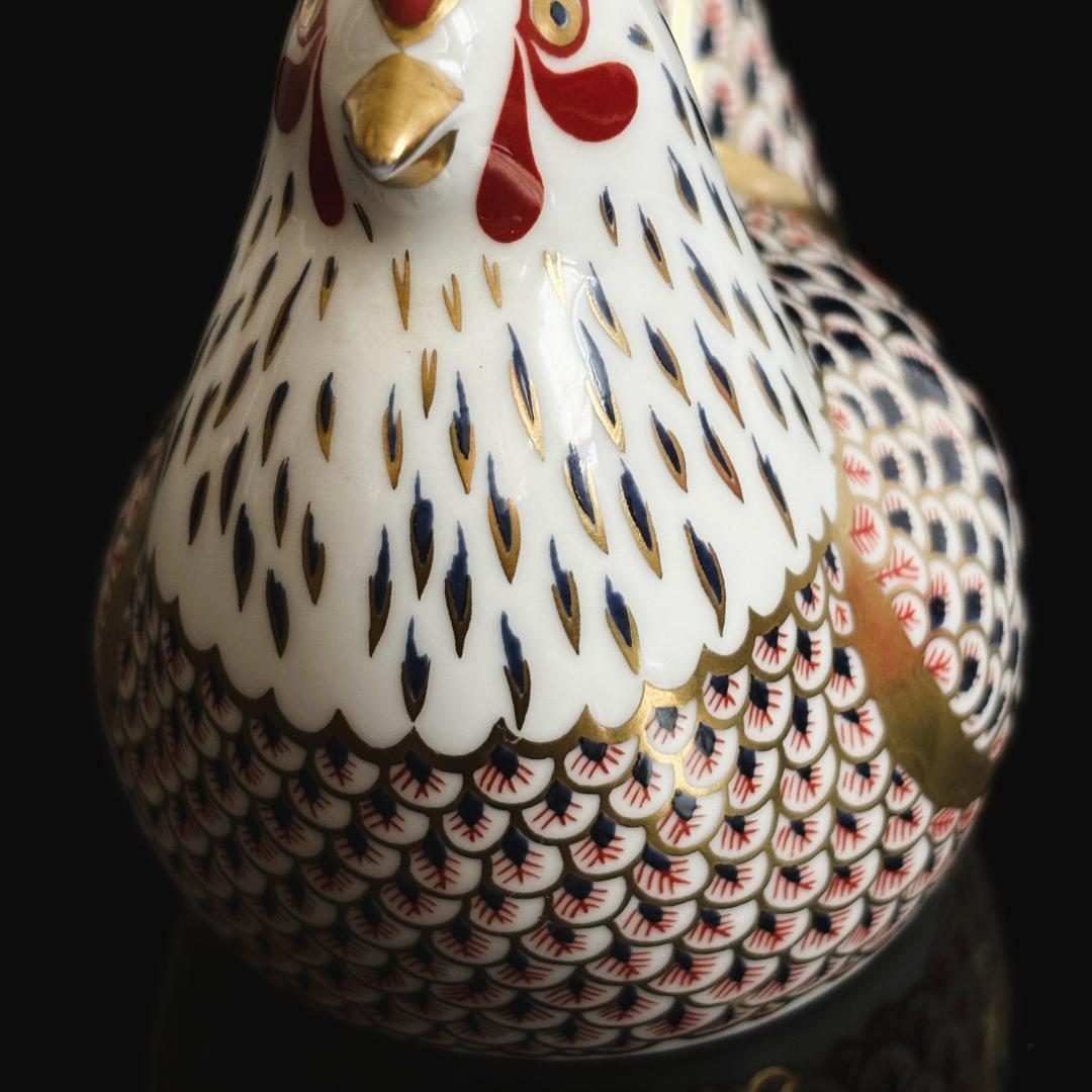 ロイヤルクラウンダービー Crown Derby 鶏（ニワトリ）人形