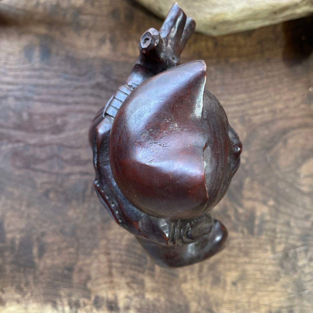 木製／招き猫／置物／縁起物／希少／アンティーク／ヴィンテージ