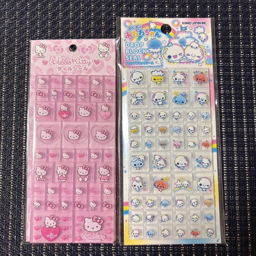 サンリオ あわわちゃん タイルシール 2種セット キティ - メルカリ