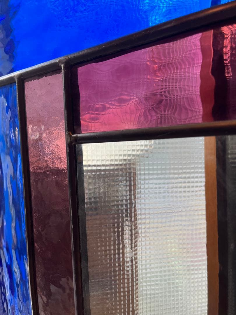 引き取り限定 ステンドグラス パネル 建具 窓 インテリア アンティーク