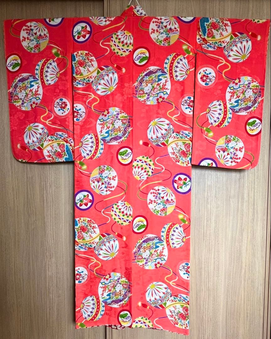 七五三　正絹　四つ身　お祝い着　アンティーク　子供着物