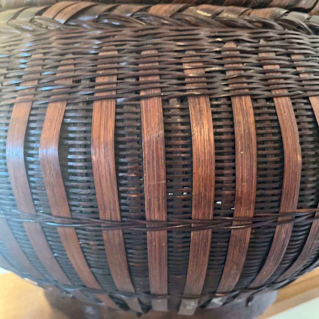 特大蓋付き 籠 かご 花入れ 花瓶 夏 インテリア 籠バック バスケット 夏