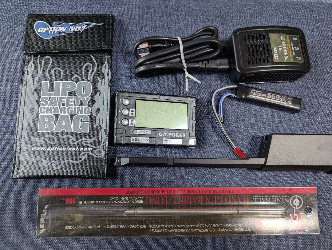 【美品】東京マルイ電動ガン M93R震閃電カスタム&LIPOバッテリーセット