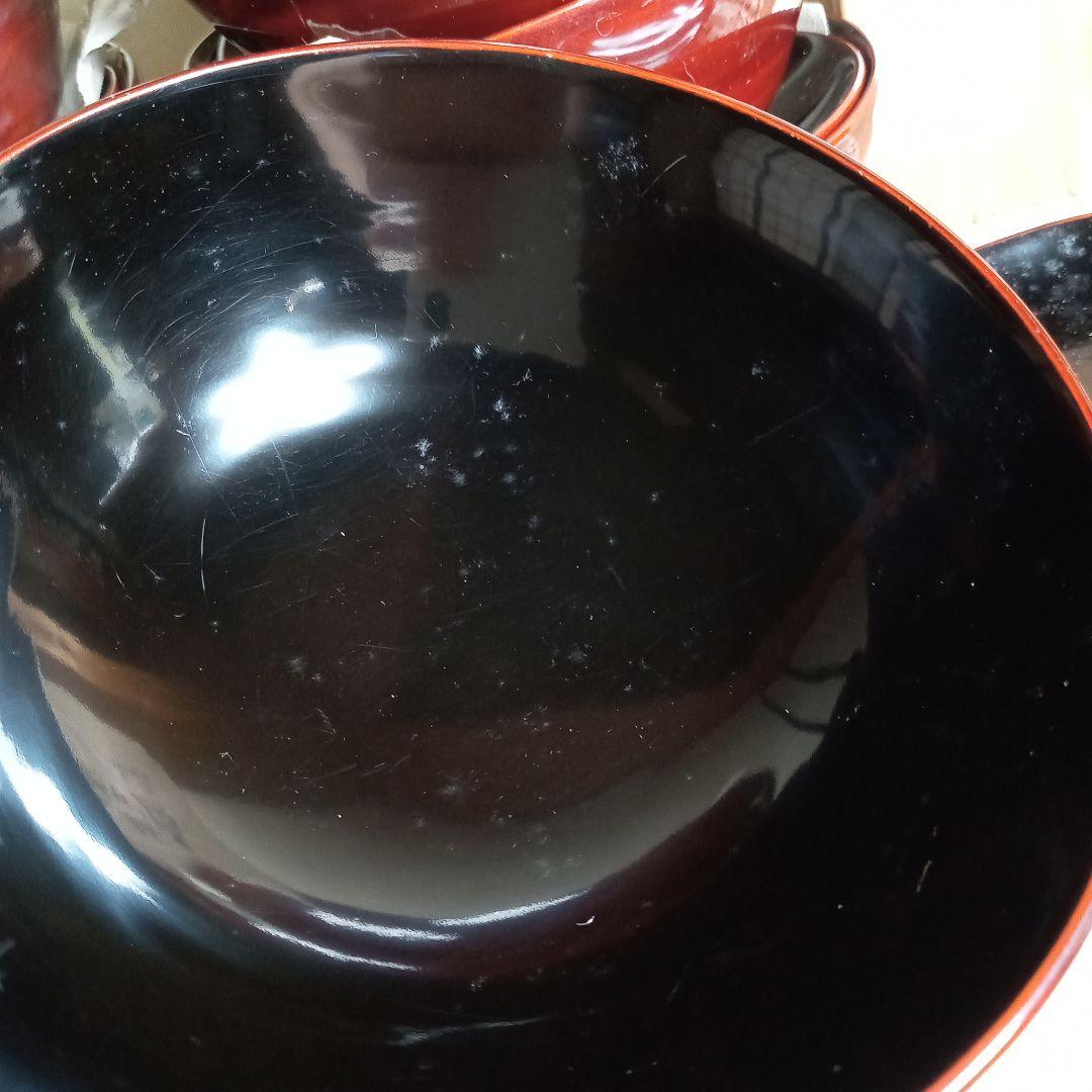 年代物　輪島塗　吸物椀拾客　久保田春太郎 F−316