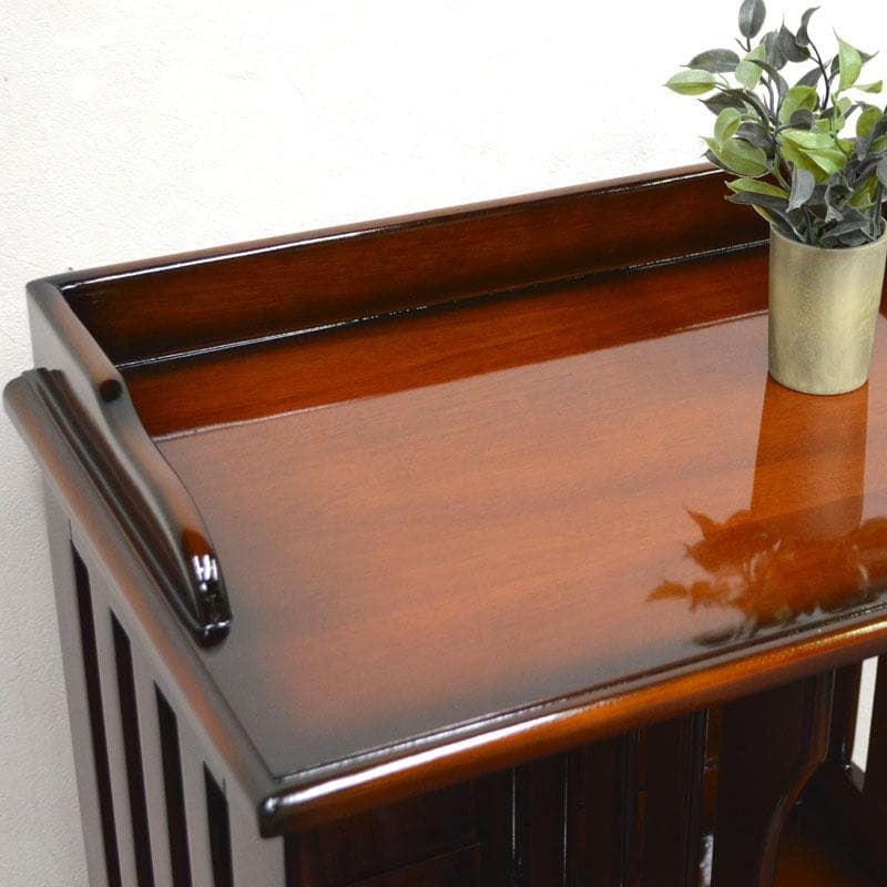 マホガニー ベッドサイドテーブル ミニ本棚 完成品 ナイトテーブル アンティーク