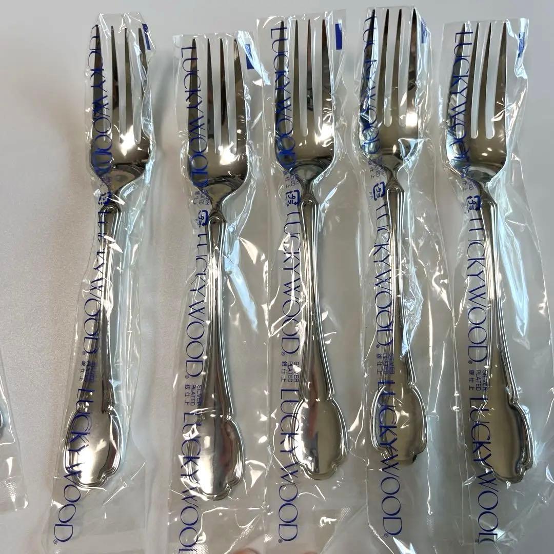 LUCKY WOOD カトラリー５客用 25本　ステンレス シルバーレーク