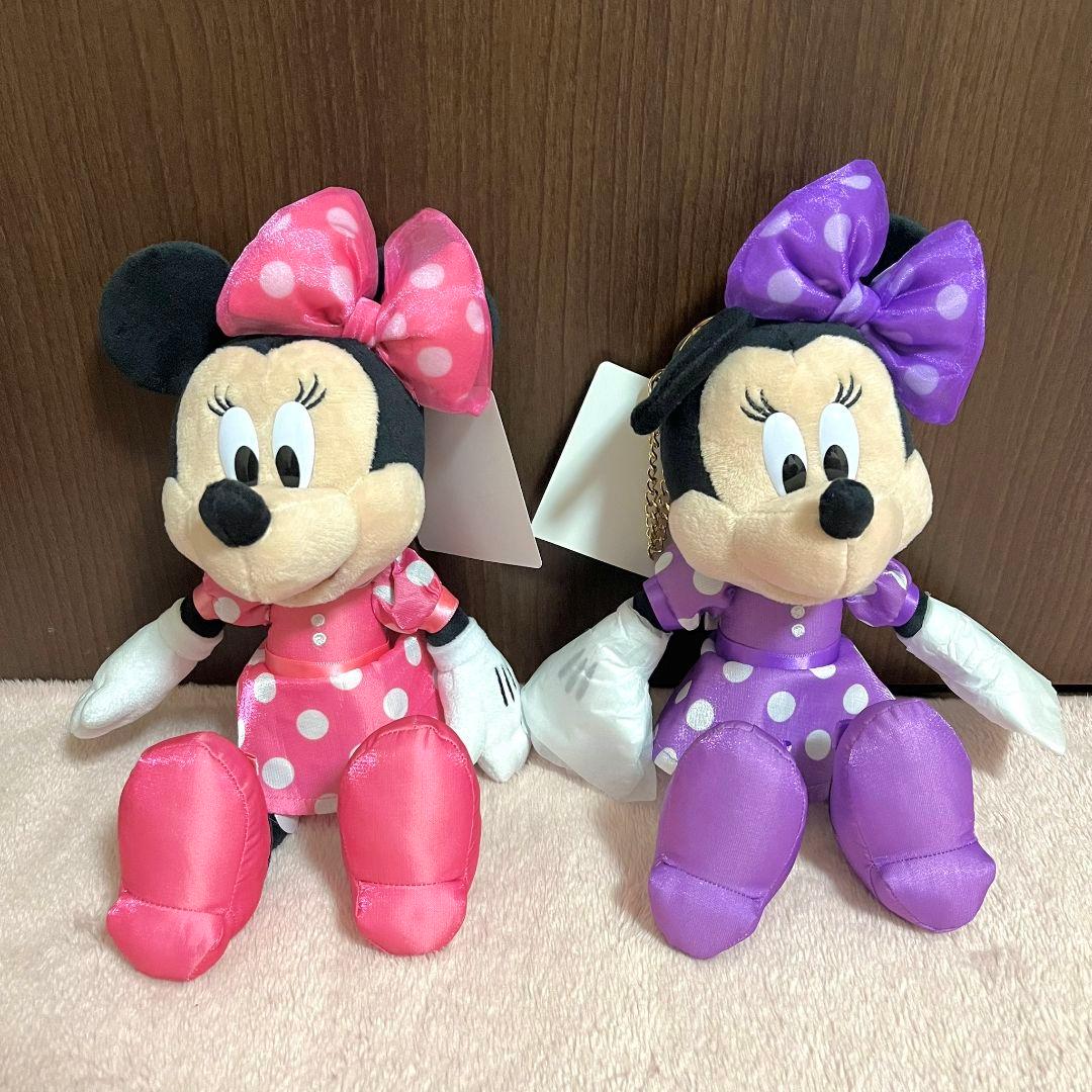 ディズニー ミニー ぬいぐるみチャーム ピンク 紫 ミニーの日 ミニー