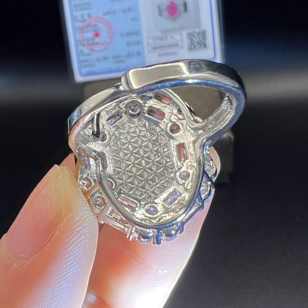 ミャンマー産大粒 七色のルビー3点セット海外鑑定書付ペンダント+リング+ピアス