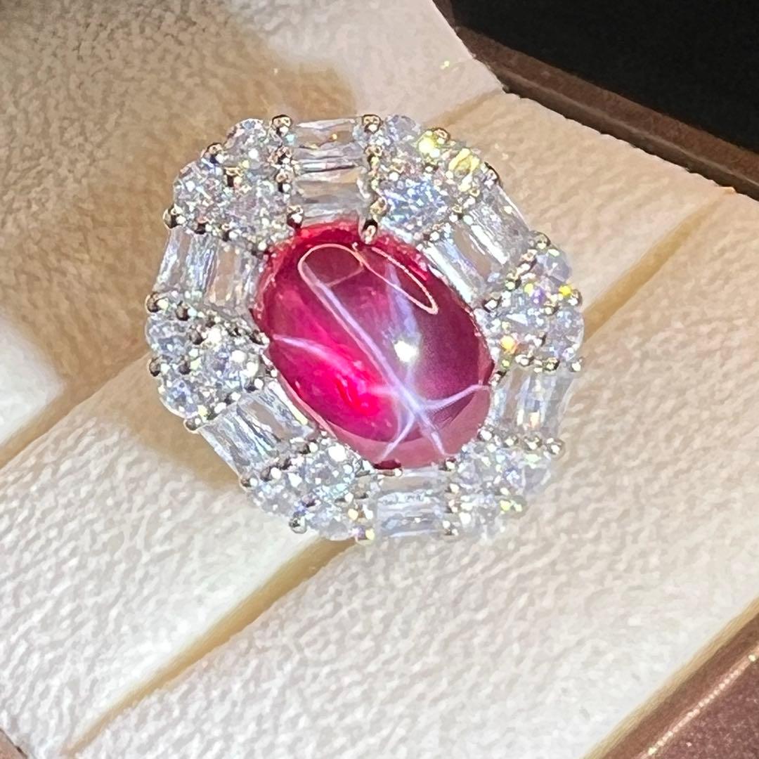 ミャンマー産大粒 七色のルビー3点セット海外鑑定書付ペンダント+リング+ピアス