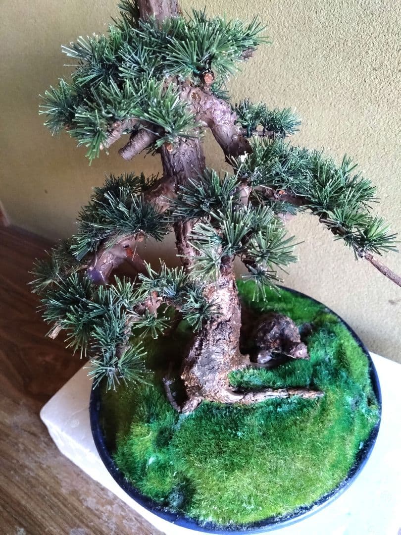人工盆栽 フェイクグリーン ハンドメイド 松の木 模型 インテリア 模造