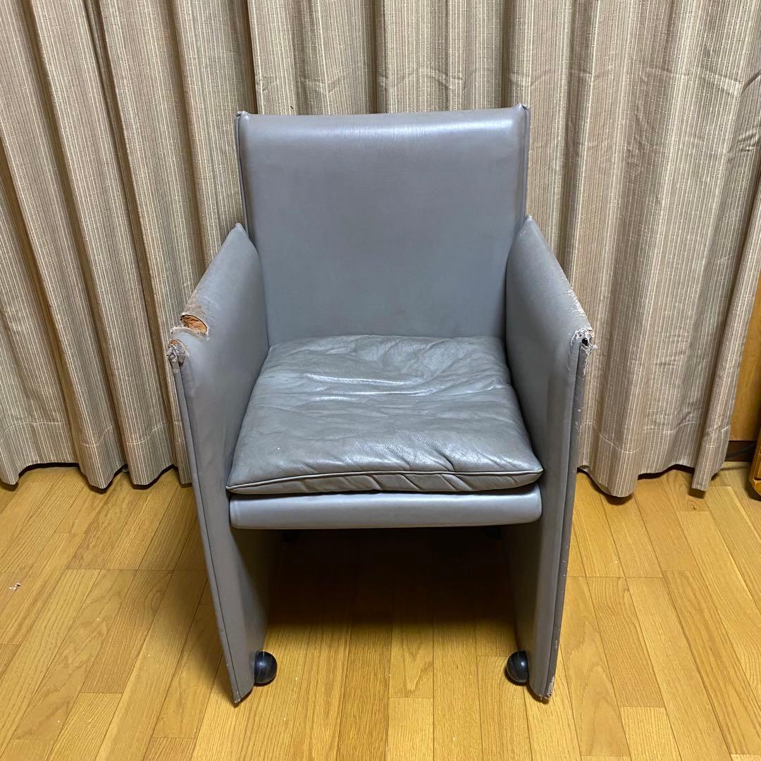 カッシーナ401 BREAK 本革 1人掛けソファ　キャスター付き