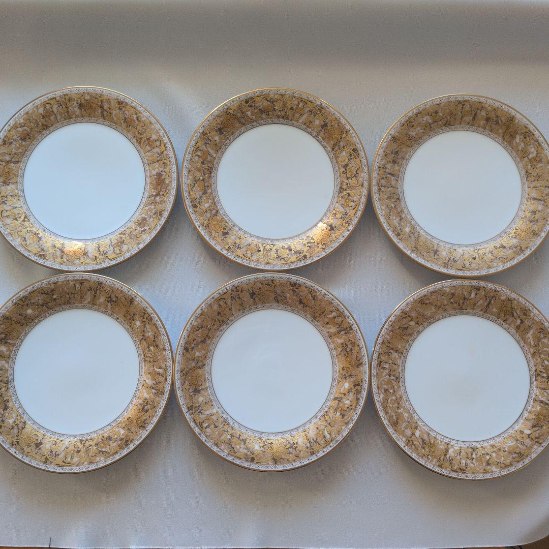 ノリタケ75周年ダイヤモンドコレクション　金装飾 プレート 21cm 6枚セット