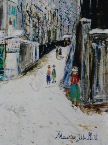 ユトリロ、雪のラパン・アジル、希少画集画、新品額装付 - メルカリ