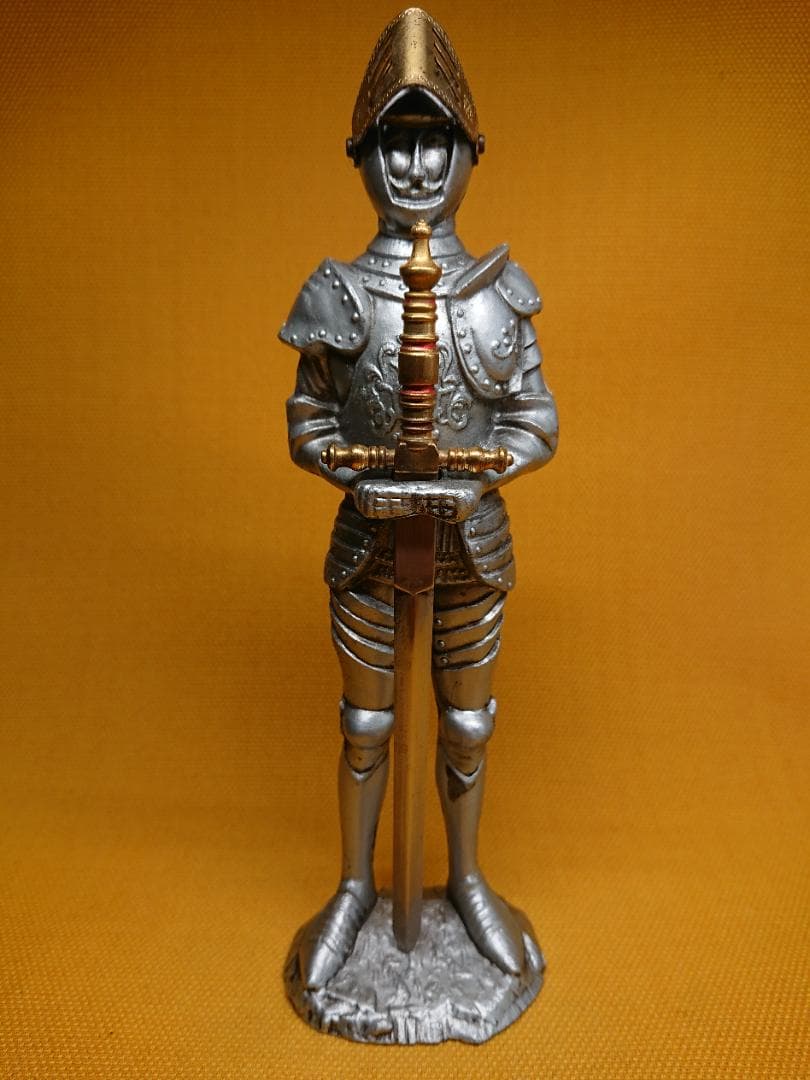ビンテージ　騎士　金属　ヨーロッパ　置物　インテリア　工芸品　美術品　A1340
