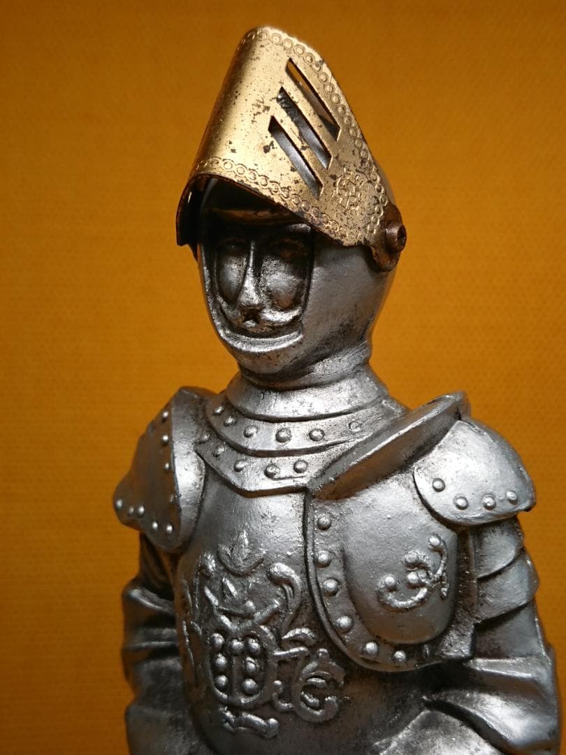 ビンテージ　騎士　金属　ヨーロッパ　置物　インテリア　工芸品　美術品　A1340
