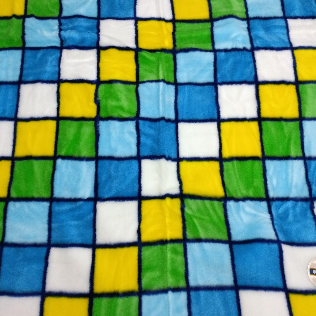 レトロポップ　カネボウ　アクリル　毛布　シングル　幾何学模様