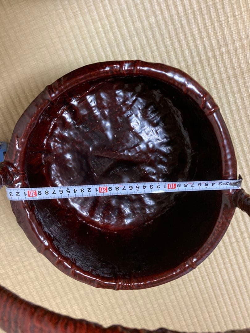 大きな籠　木曽漆器