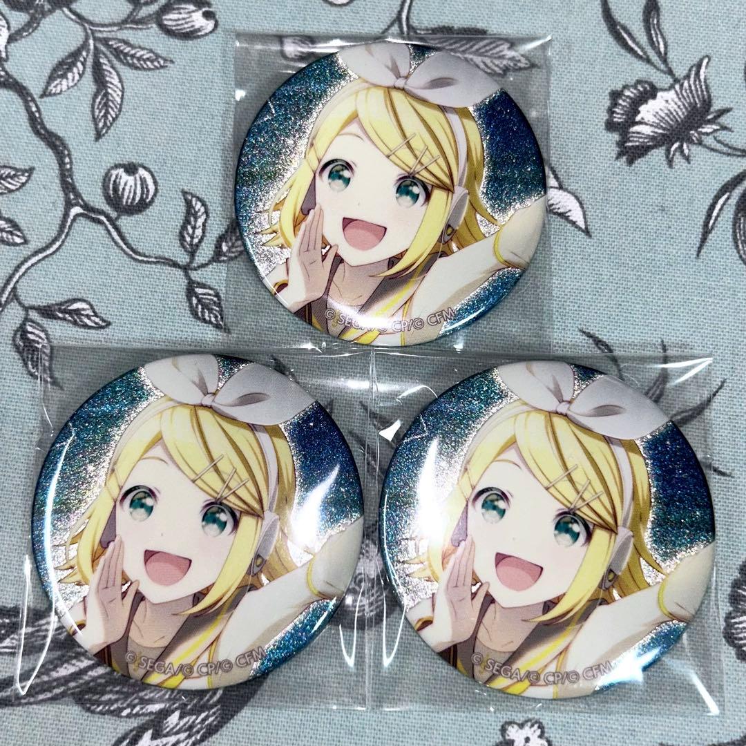プロセカ 鏡音リン グリッター缶バッジ グリ缶 45c WL - メルカリ