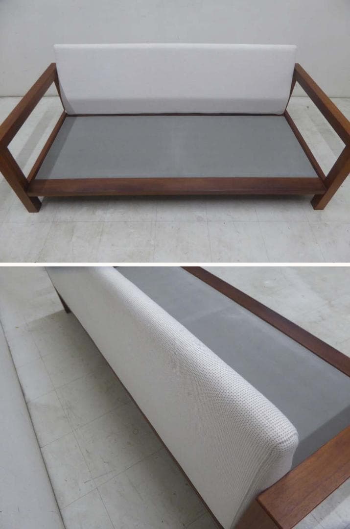 ■家具蔵 KAGURA■DAN ウォールナット 3Pソファ クリーニング済