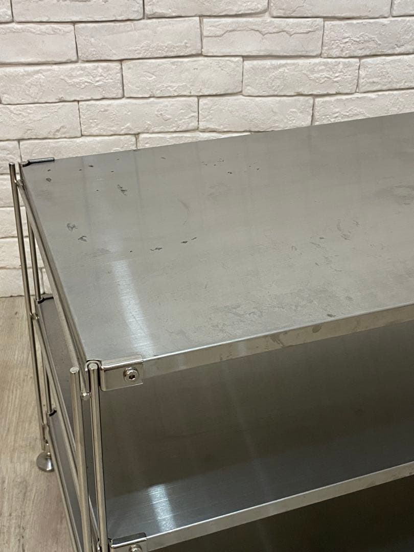 【東京都内23区配送無料】無印良品　ステンレス　棚　ラック　スチール　テレビ　本