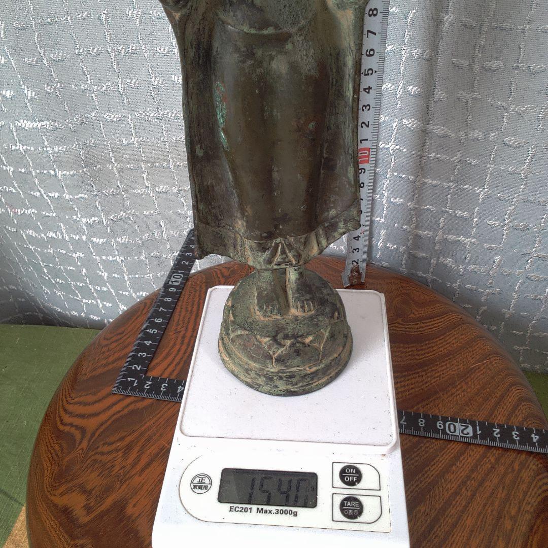 青銅製 立像仏 約30cm 古代？