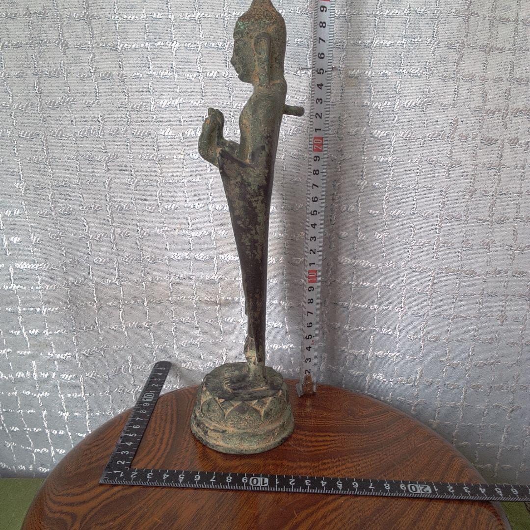 青銅製 立像仏 約30cm 古代？