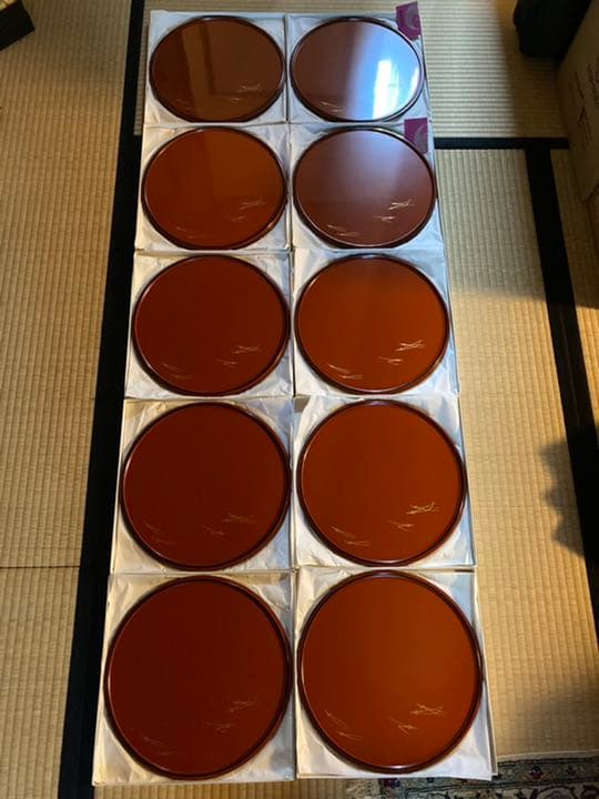 輪島塗　盆　10枚セット