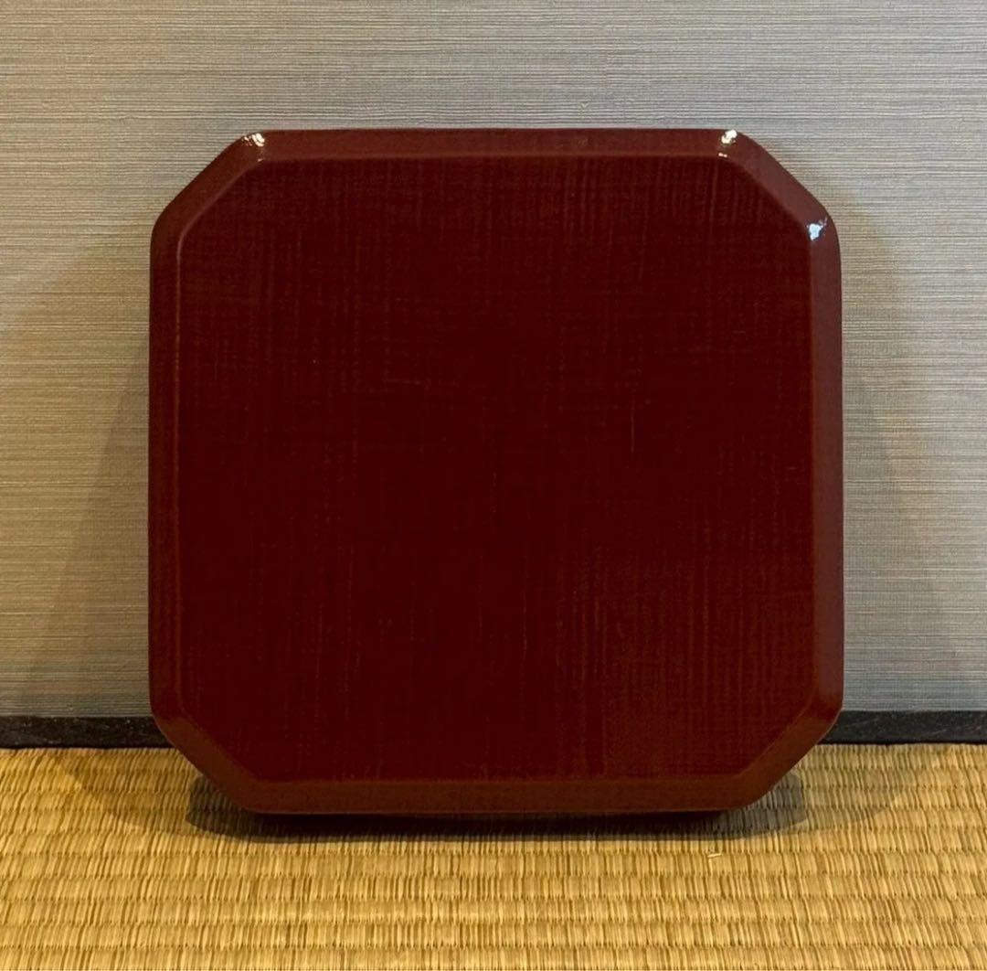 塗師 堅地屋清兵衛 作 冷泉好朱絵 縁高5重 2組 計10点 茶懐石道具 弁当