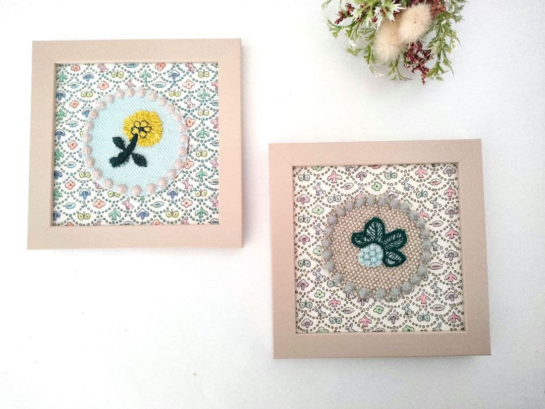 SOLD　　ミナペルホネン　ファブリックフレーム　light berry