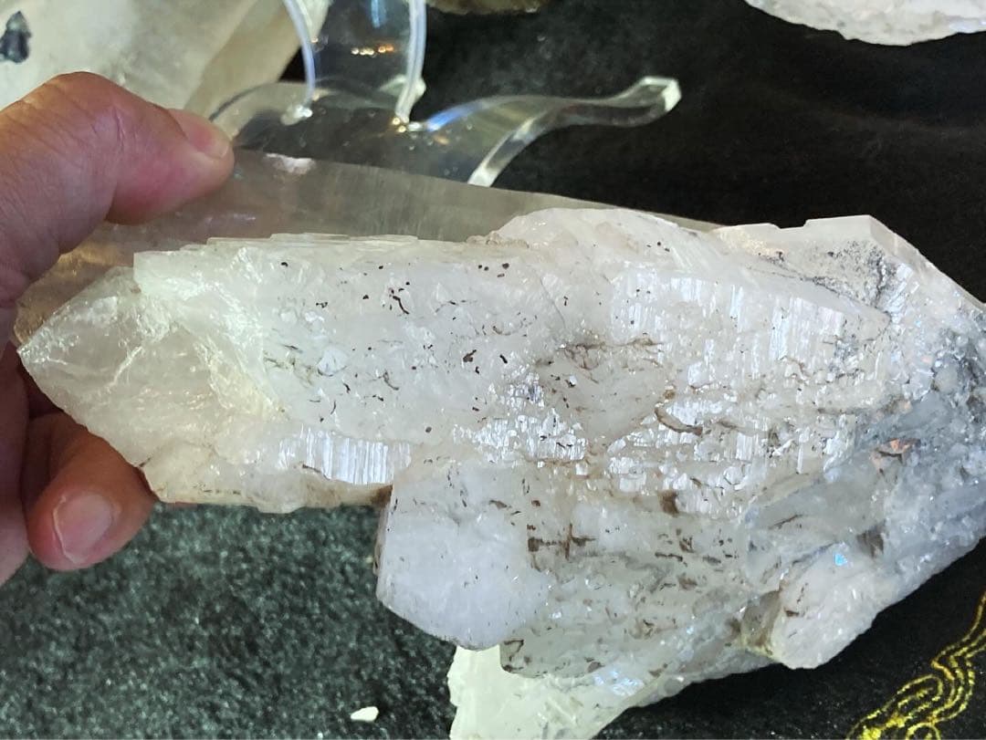 ヒマラヤ水晶 原石 クラスター 虹入り 水晶 クォーツ 天然石 パワーストーン