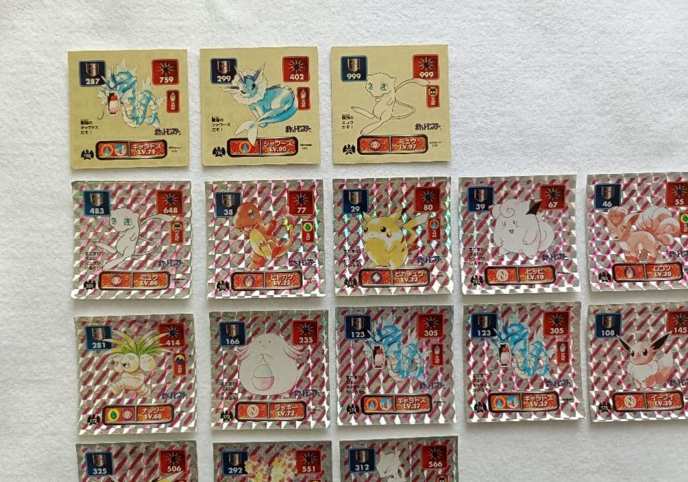 【アマダ】 初代 ポケモン最強シール列伝 71枚セット ミュウ