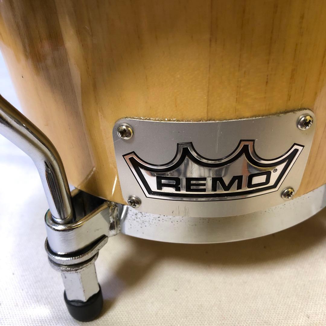 か77● 【中古】REMO / CROWN BONGO ケース付き(pearl)