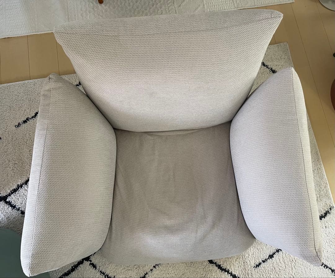 リクライニング　フロアソファ　１シーター　ベージュ