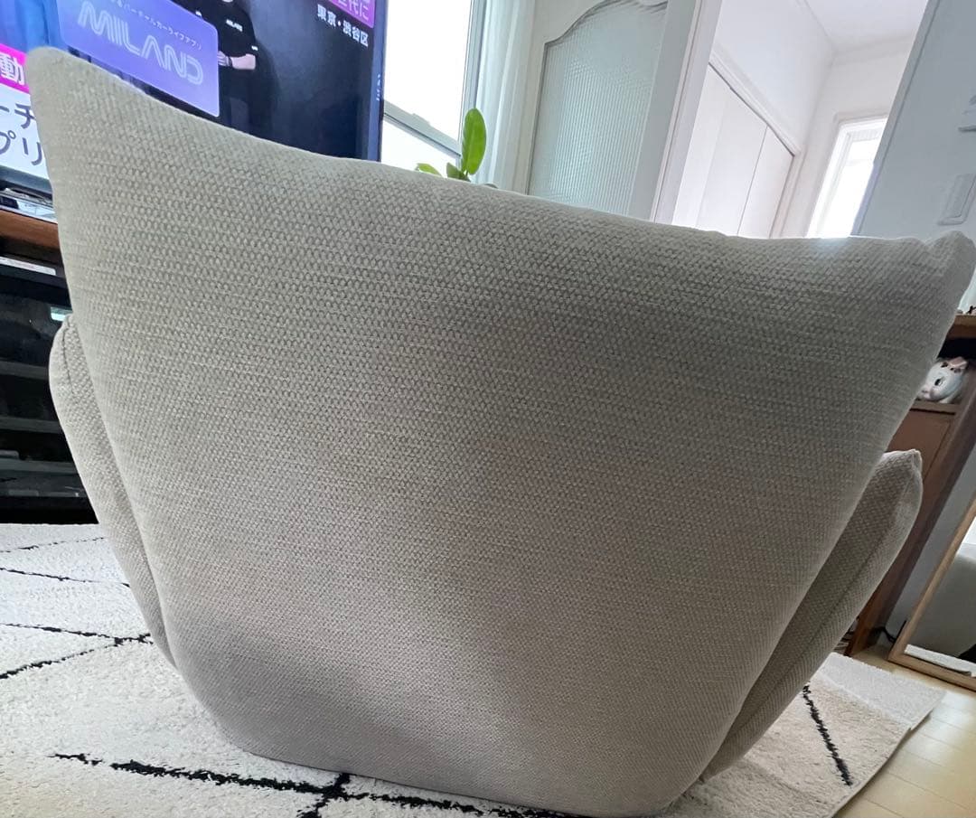 リクライニング　フロアソファ　１シーター　ベージュ