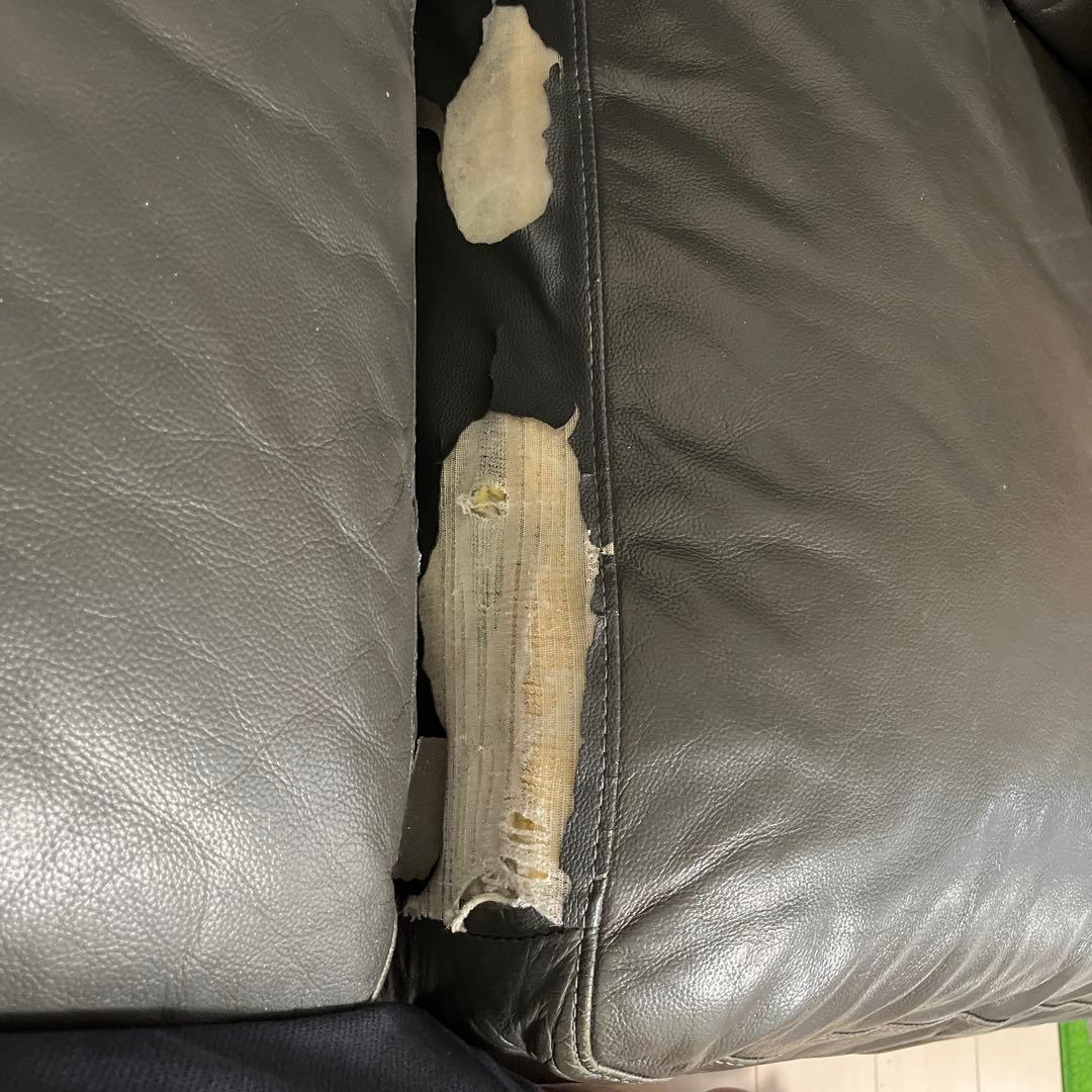 ニトリ　本革　コーナーソファ　ジャンク