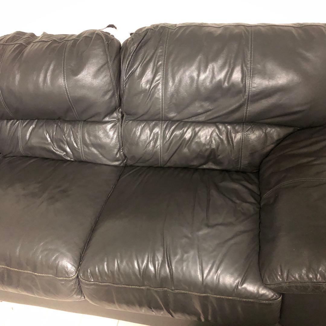 ニトリ　本革　コーナーソファ　ジャンク